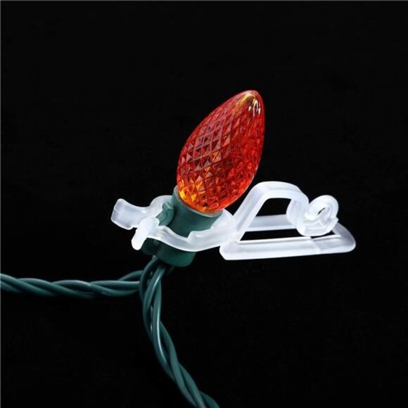 100 Packs Christmas Light Clip for C7/ C9 Base, Mini Lights, Shingle and Gutter - Picture 4 of 6